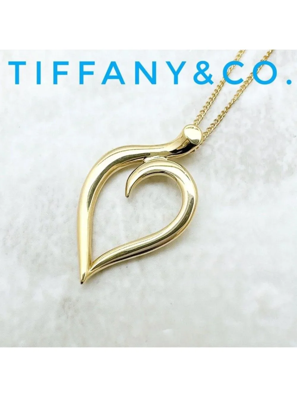 Tiffany & Co Leaf Yellow Gold Necklace 46